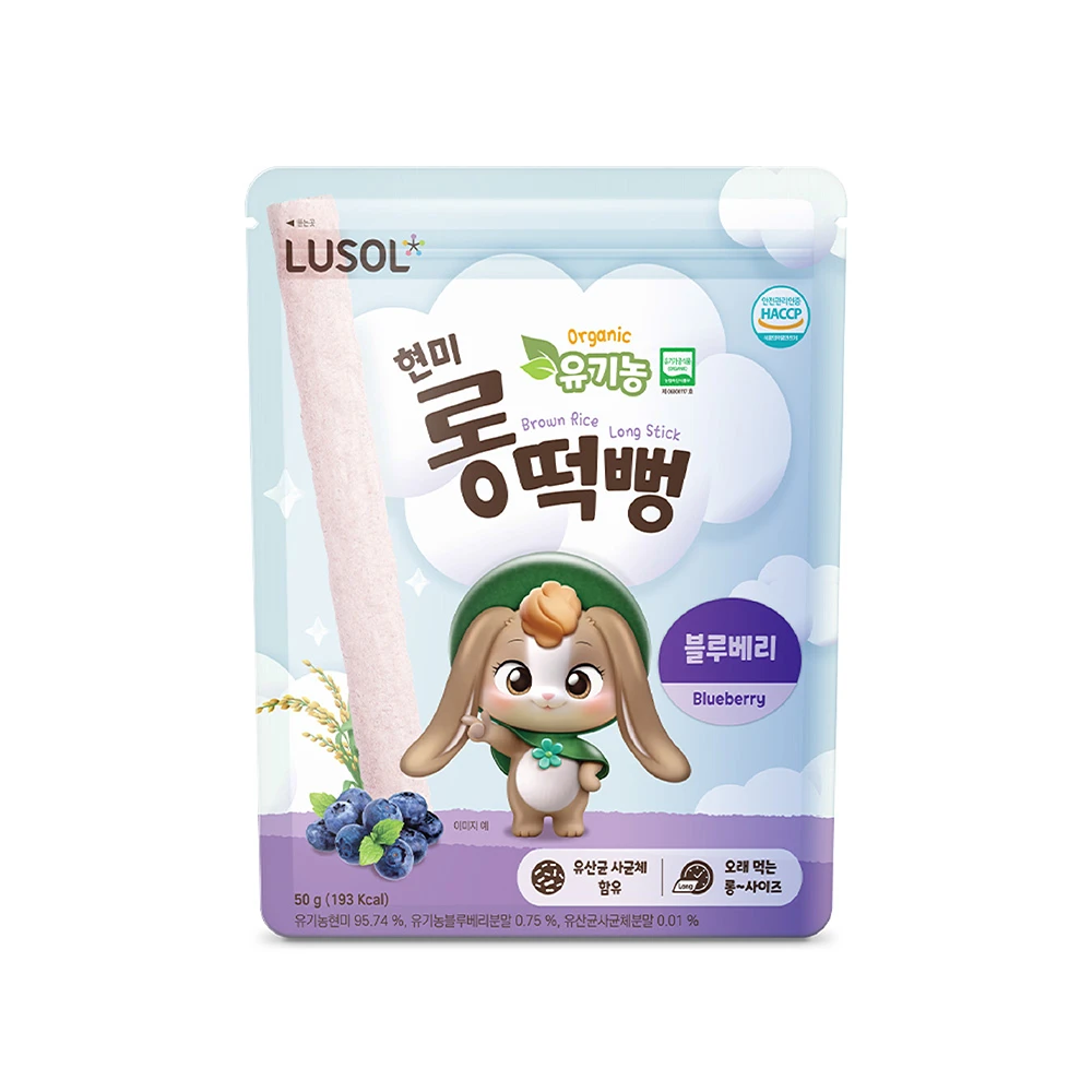 【韓國Lusol】乳酸菌磨磨牙長米棒 適合月齡6m+