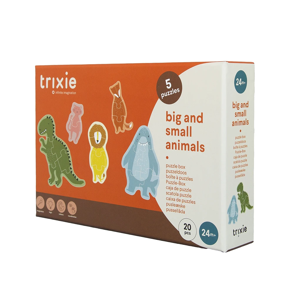 【比利時Trixie】拼圖寶盒-動物排排站