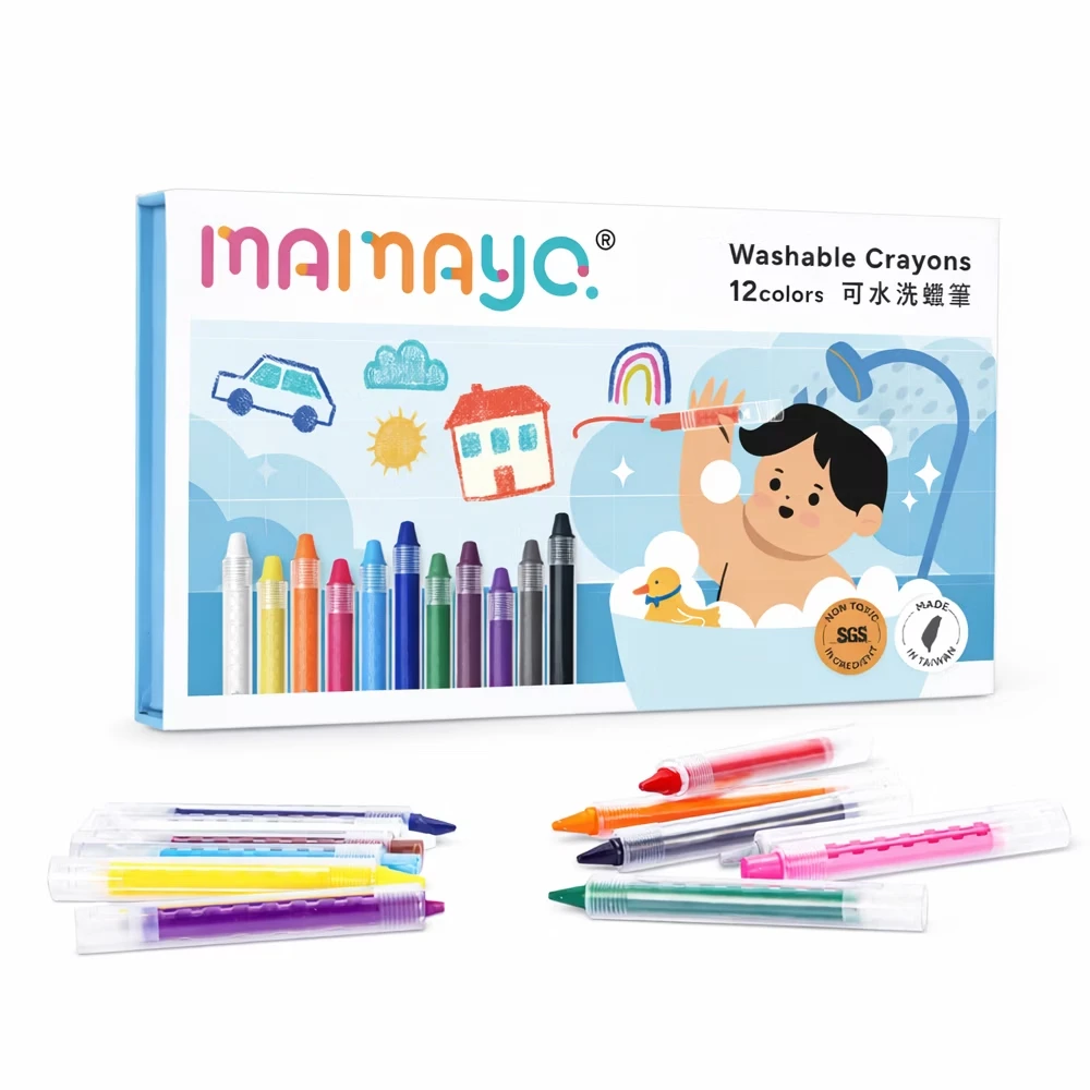 【mamayo】12色水蠟筆