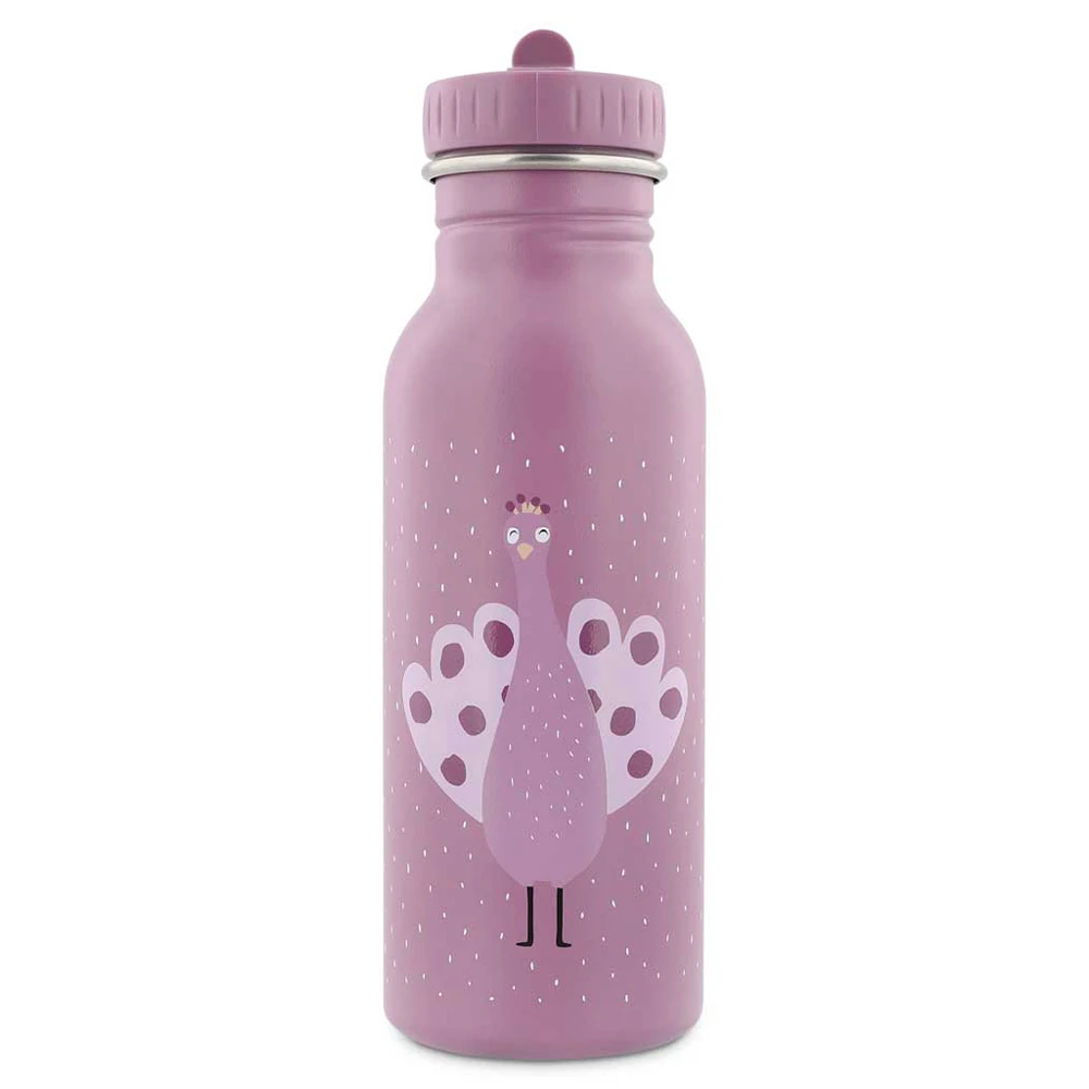 【比利時Trixie】動物愛喝水隨身瓶500ml-漫舞孔雀
