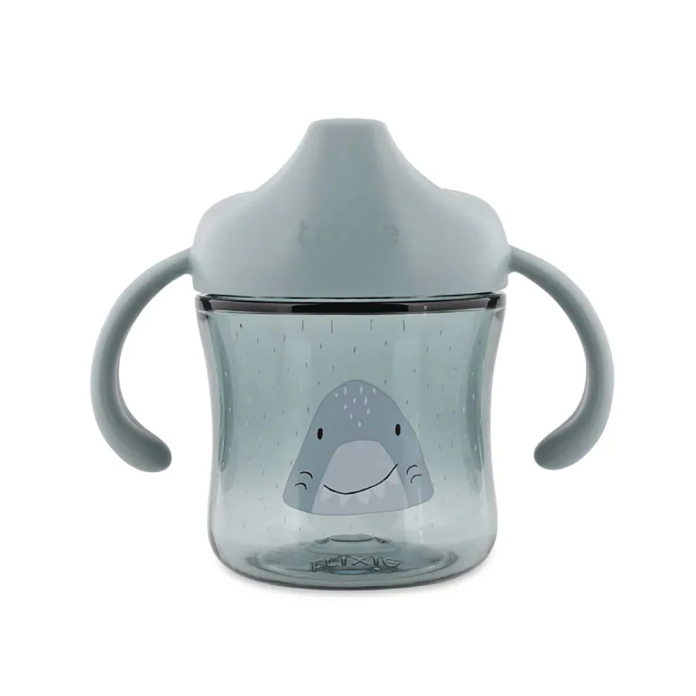 【比利時Trixie】動物造型雙耳學習水杯-嘟嘟鯊魚