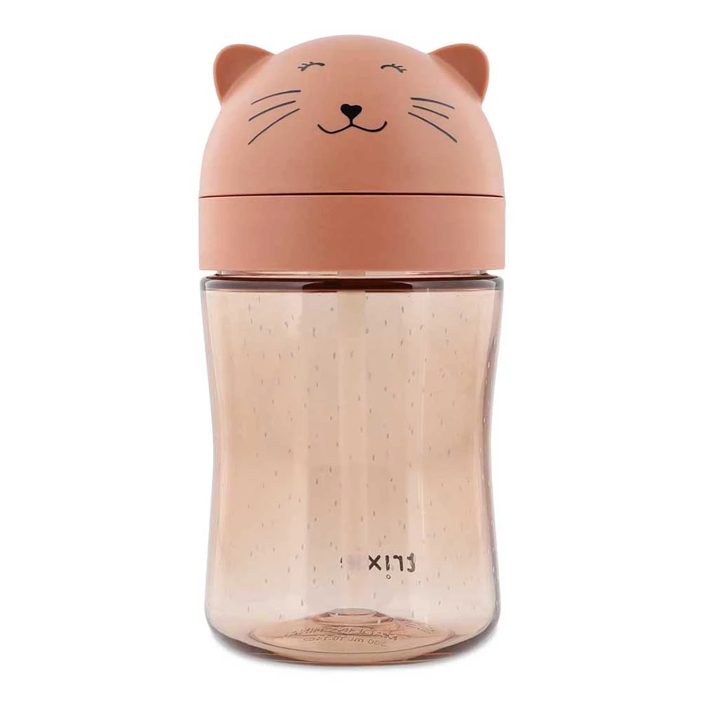 【比利時Trixie】動物造型成長吸管杯-甜笑貓咪