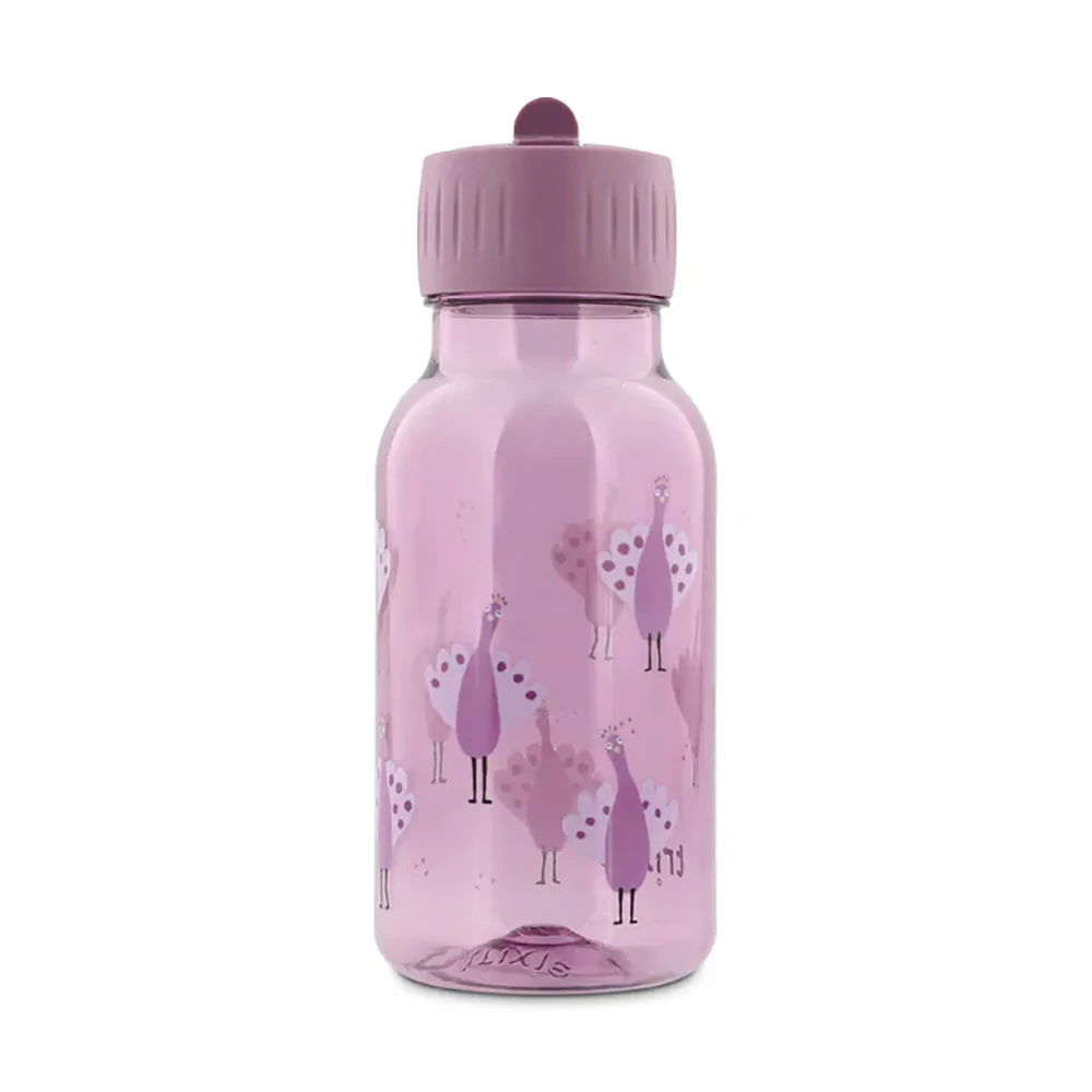 【比利時Trixie】動物愛喝水輕透瓶350ml-漫舞孔雀