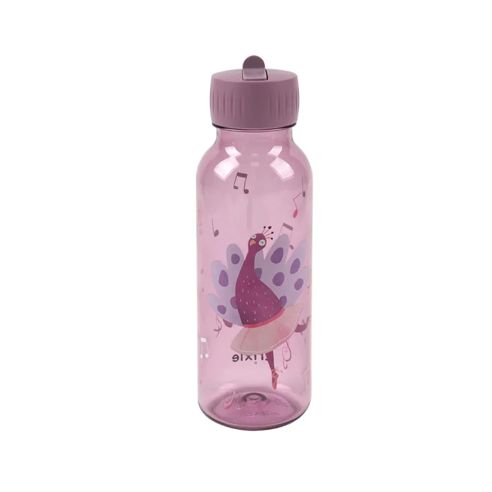 【比利時Trixie】動物愛喝水輕透瓶500ml-漫舞孔雀