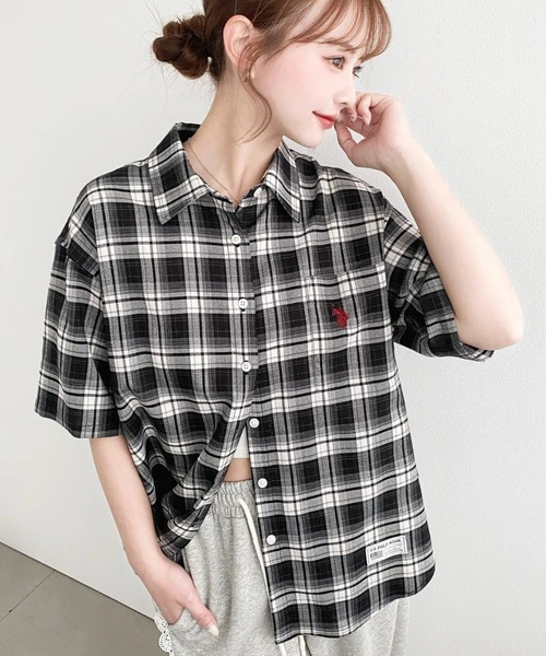 日本限定 U.S. POLO ASSN. 格紋短袖襯衫