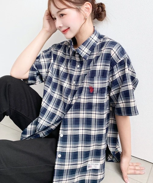 日本限定 U.S. POLO ASSN. 格紋短袖襯衫