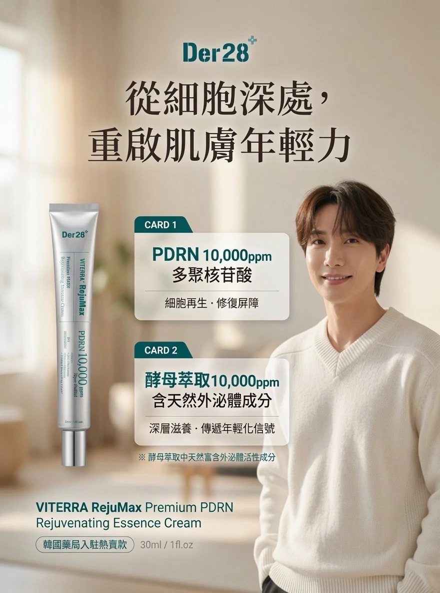 DER28+ PDRN 極萃賦活修護精華面霜 30ml｜SJ利特共同研發