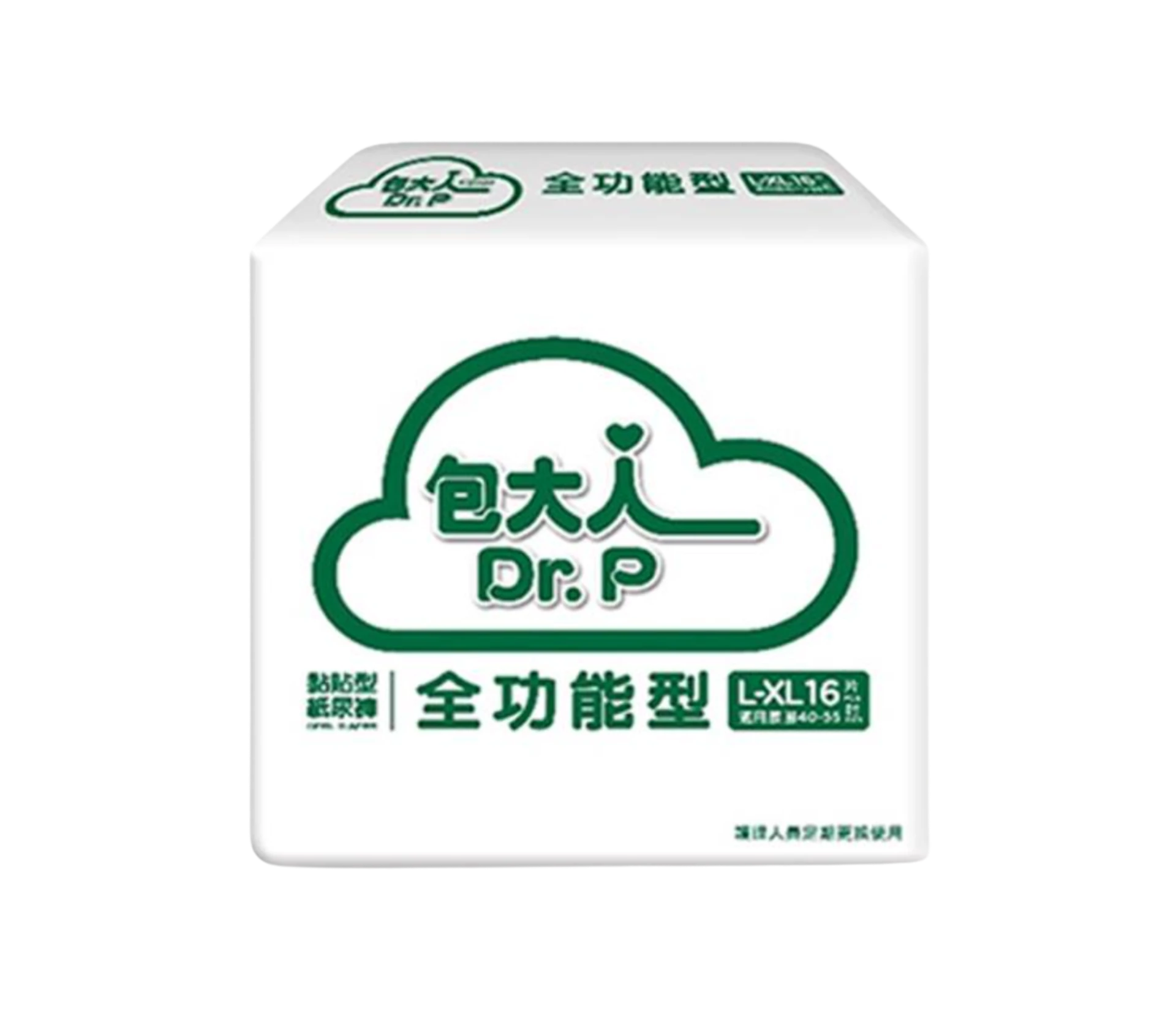 【包大人 Dr. P】全功能型成人紙尿褲 (L-XL/16片)(4包/箱)