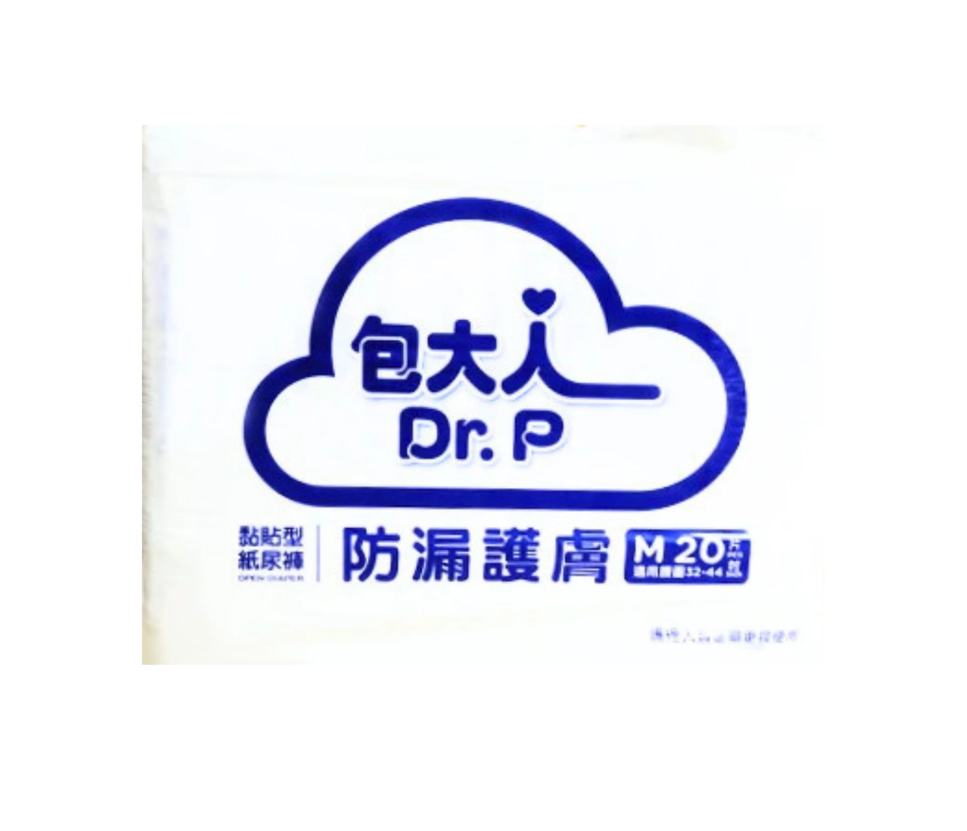 【包大人 Dr. P】防漏護膚型成人紙尿褲 (M-L/20片)(4包/箱)