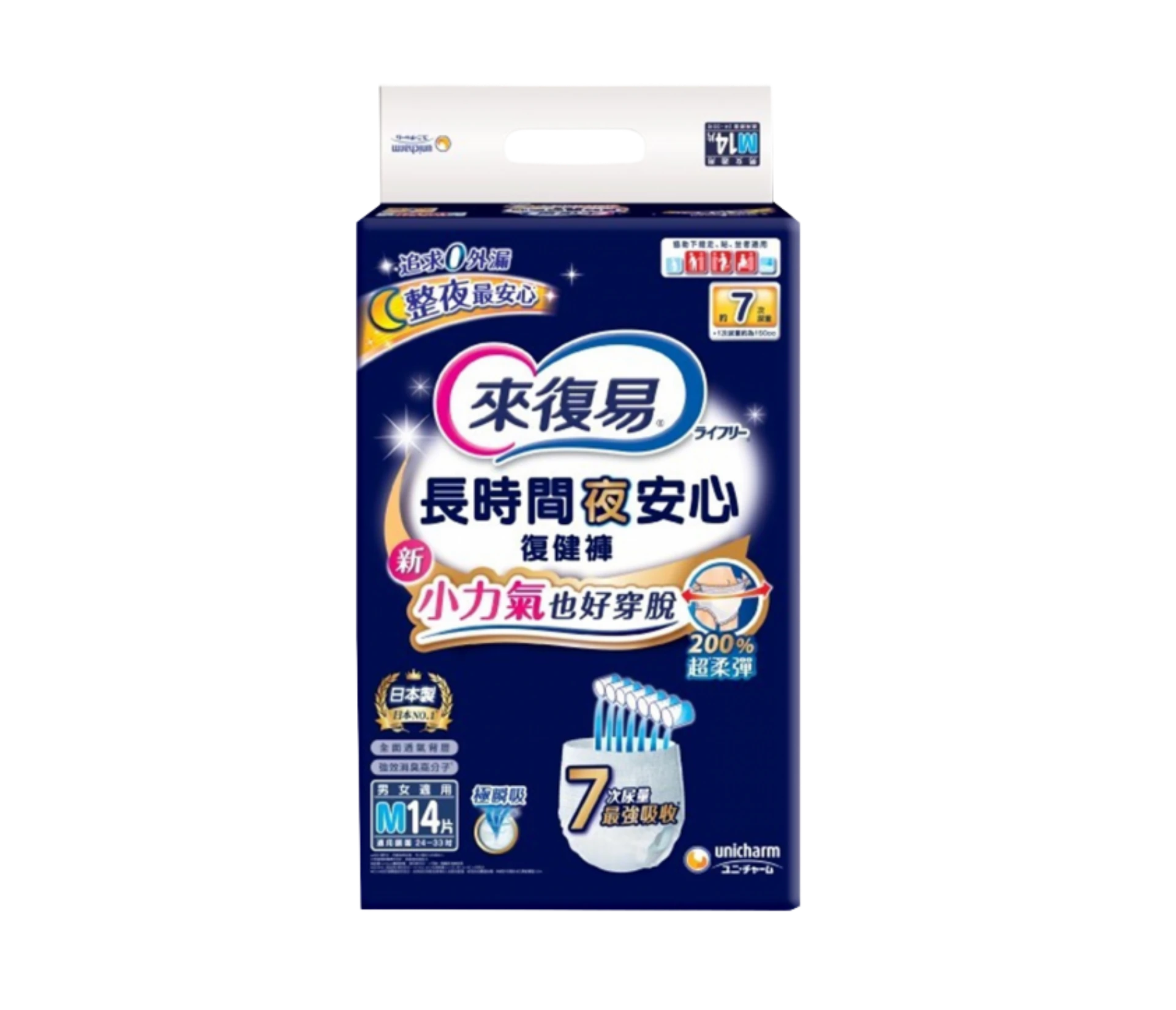 【來復易】長時間夜安心復健褲 /褲型(M/L/XL)(4包/箱)