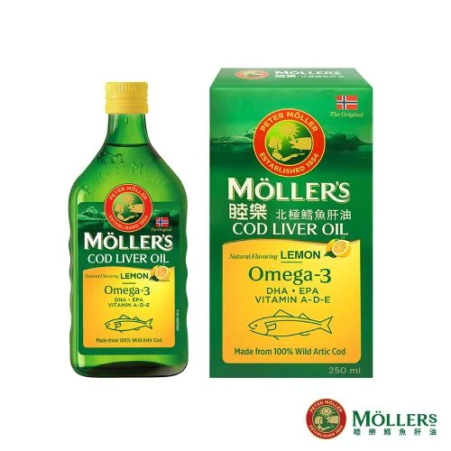 【Moller's 睦樂】北極鱈魚肝油 檸檬風味 (250ml) 2入組