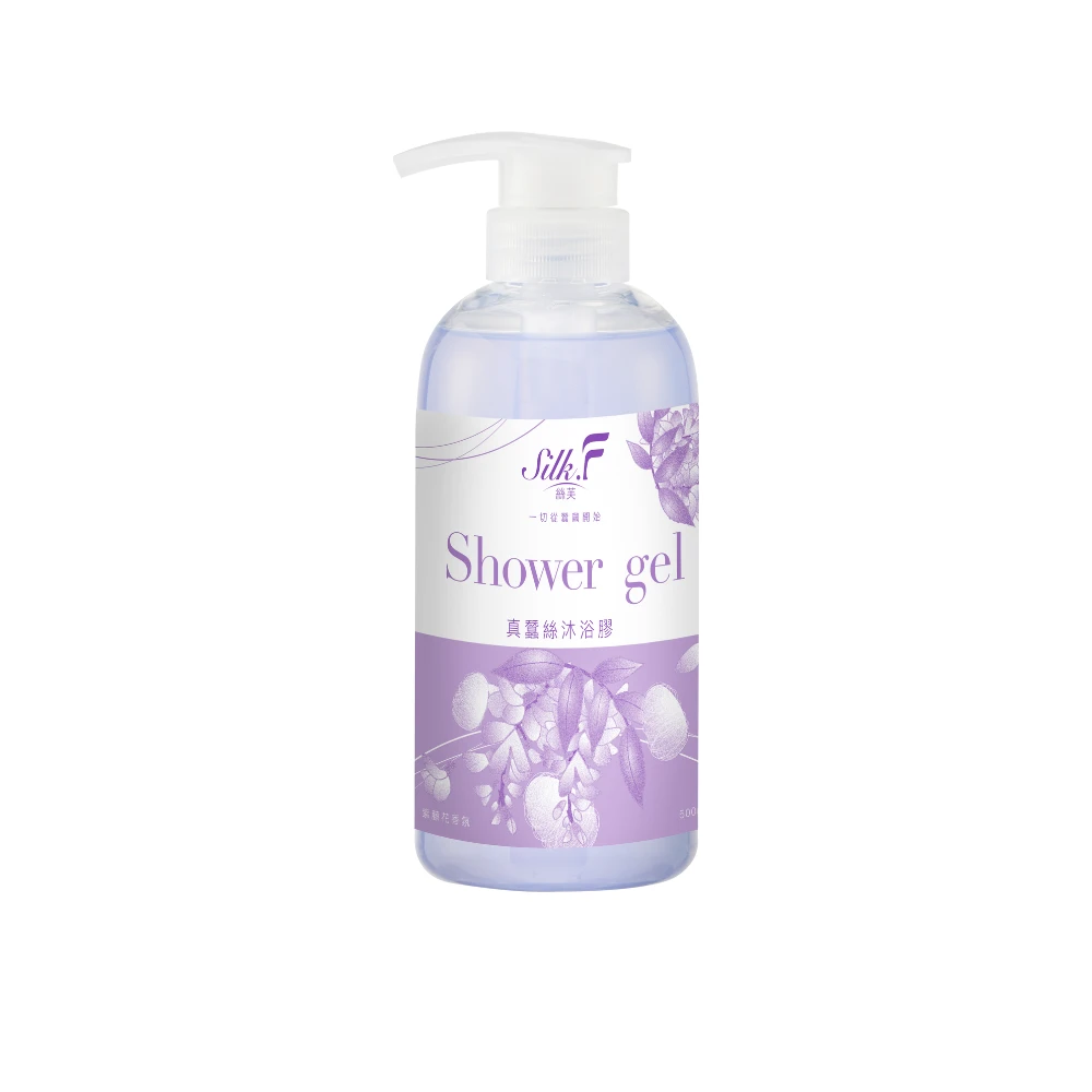 【Silk.F】絲芙真蠶絲夢幻紫藤花沐浴膠500ml