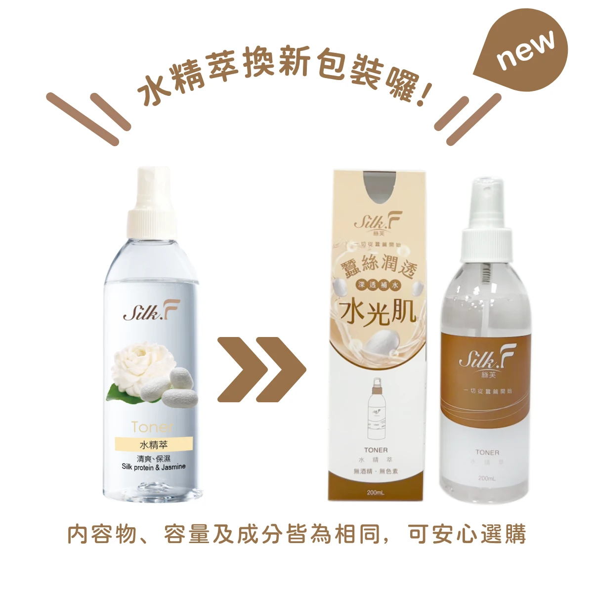 【Silk.F】絲芙真蠶絲機能保濕水精萃噴霧200ml