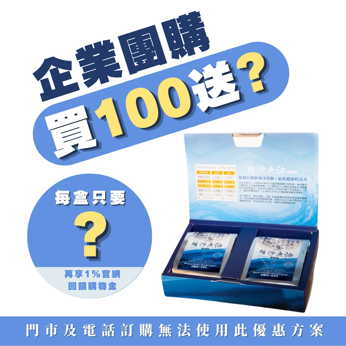 【100盒箱購專區】團購專屬優惠 拾粹院 祝大漁 限定鯖沙魚油軟膠囊 DHA & EPA【100粒/100盒】嚴選 南方澳在地 鯖魚 製成 ✦國民必備✦
