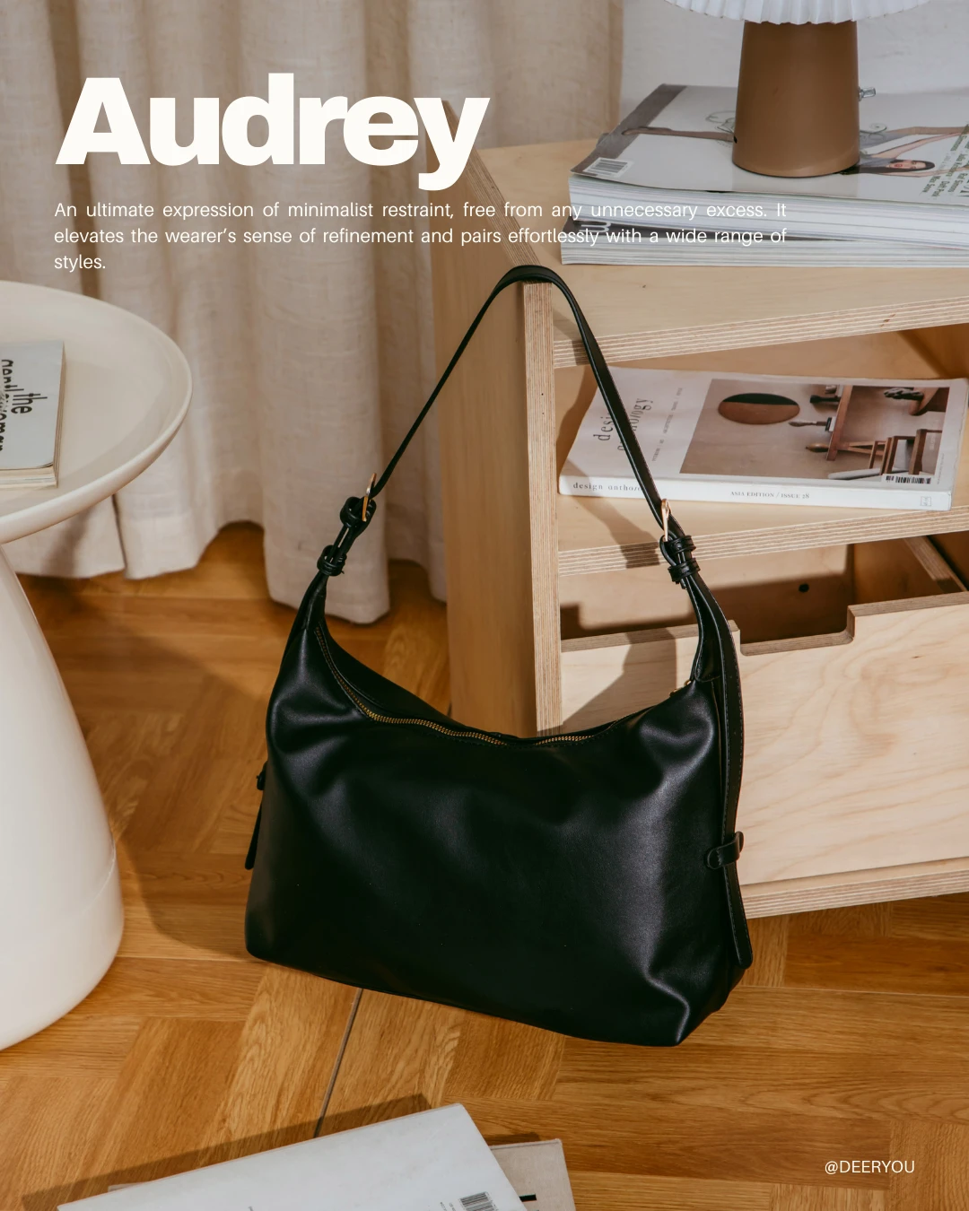《現貨》Audrey奧黛莉簡約肩背包┃韓系 可放A4