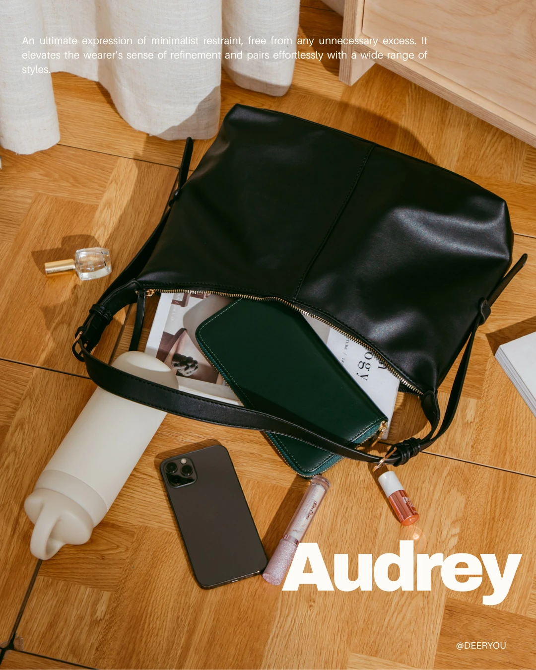 《現貨》Audrey奧黛莉簡約肩背包┃韓系 可放A4