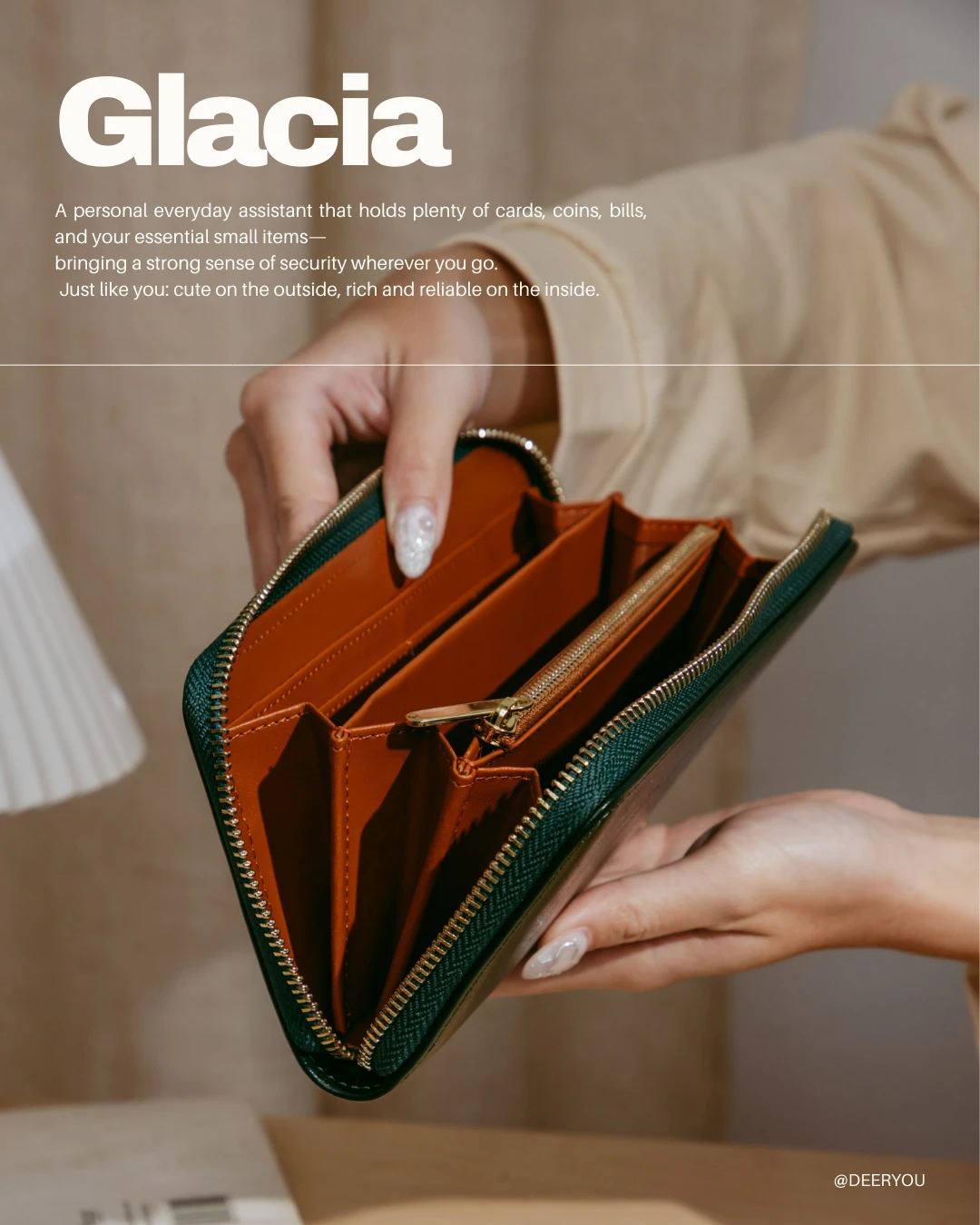 《現貨》Glacia拉鍊長夾┃多格層 經典款