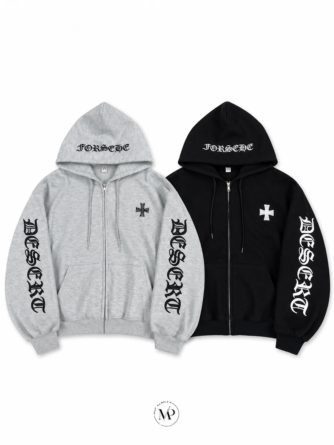 電繡哥德字體帽外套(二色)