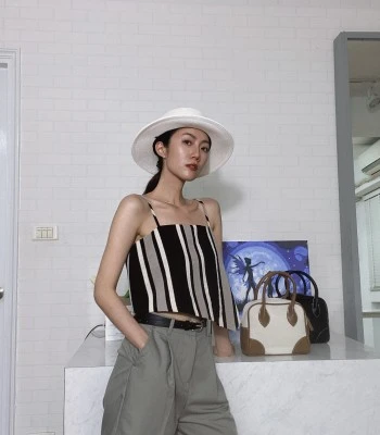 不規則條紋背心