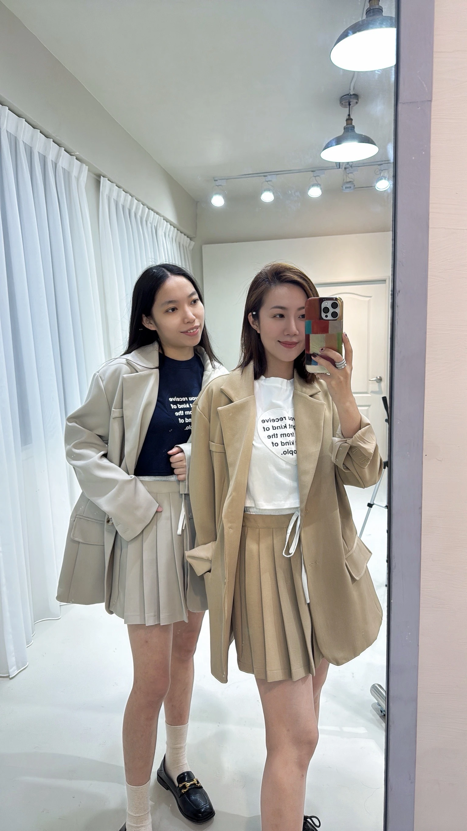 西外+百褶裙套裝