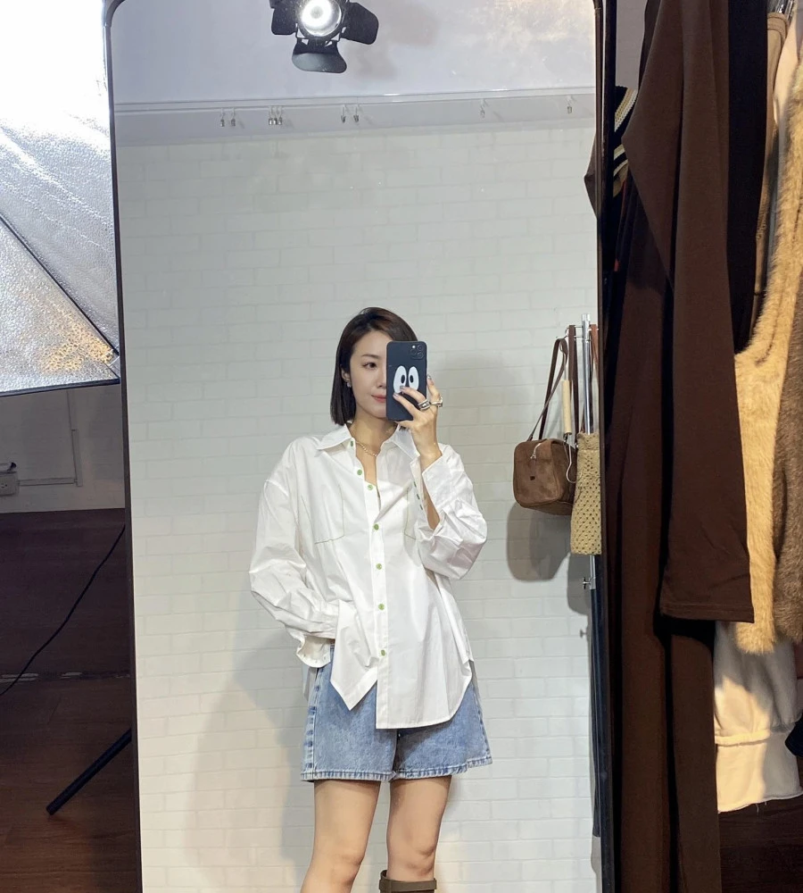 撞色線條襯衫