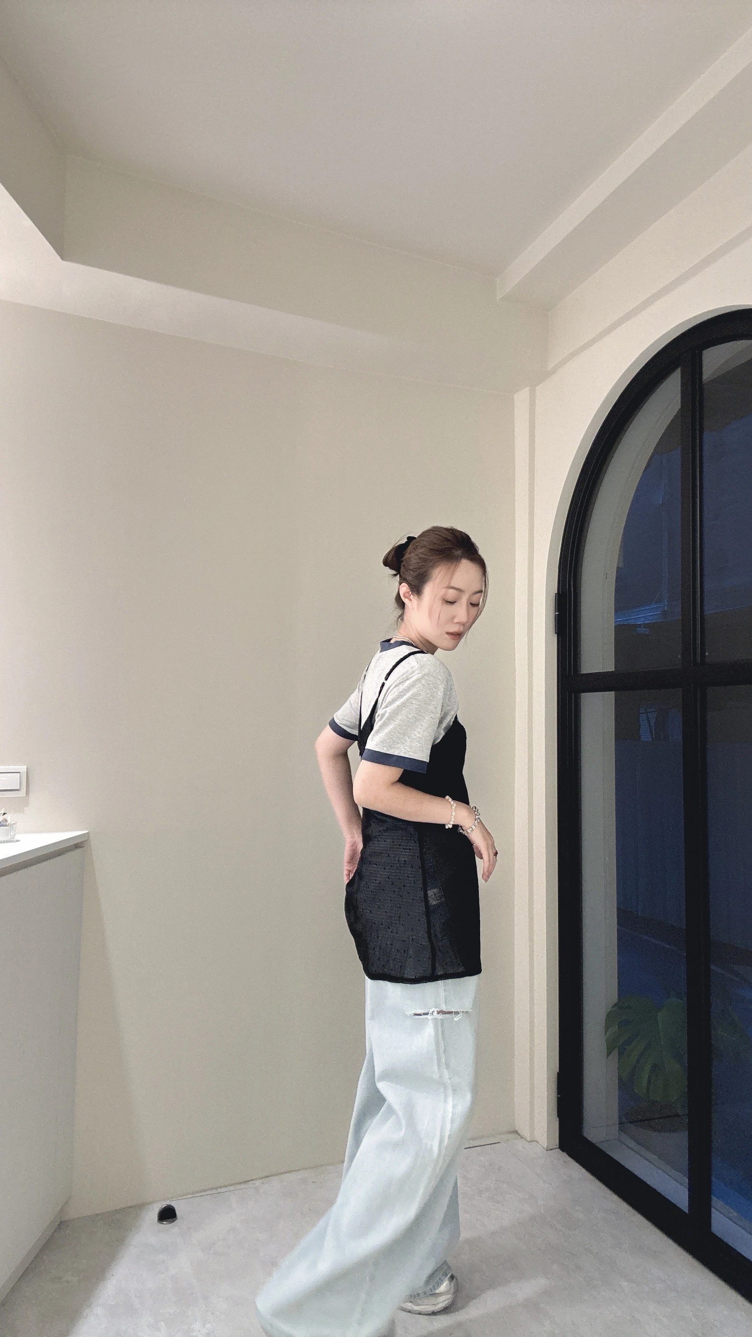 韓國點點百搭紗背心