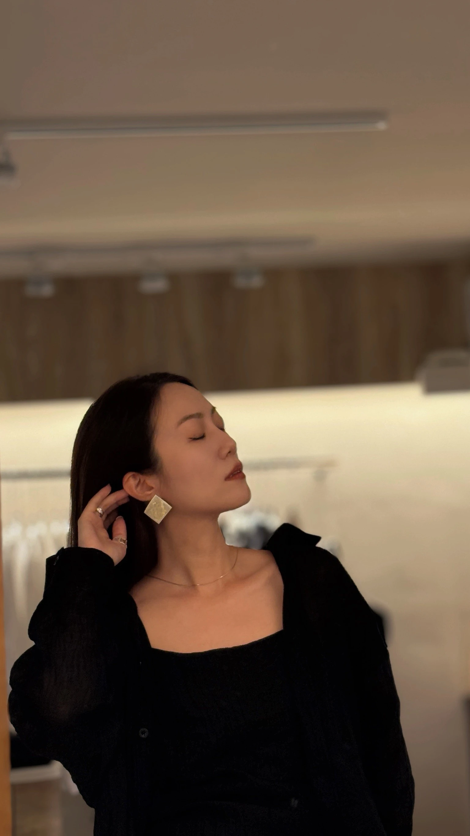 白色巧克力耳環