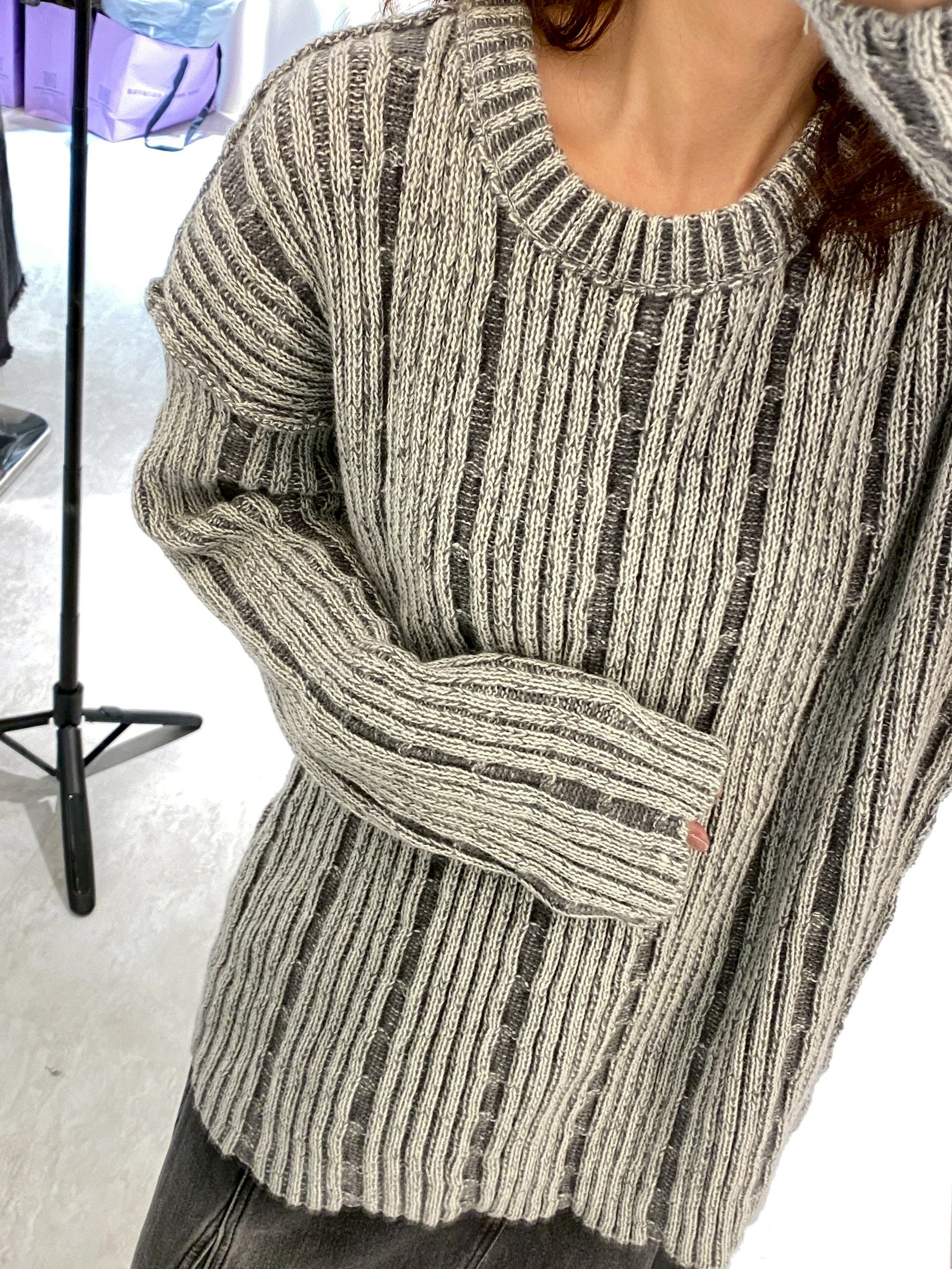 韓系坑紋毛衣