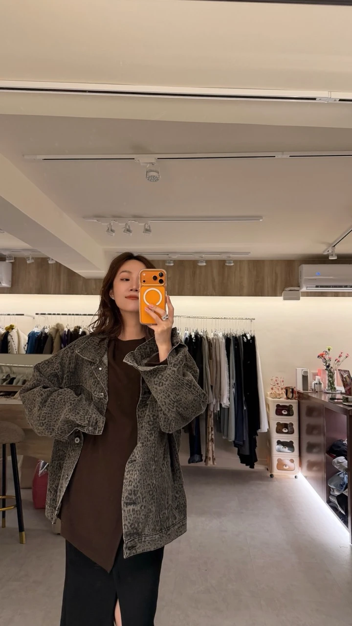 復古豹紋外套