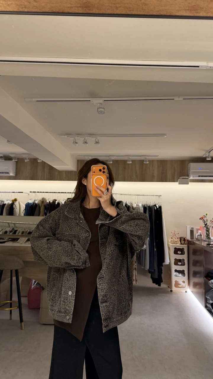 復古豹紋外套