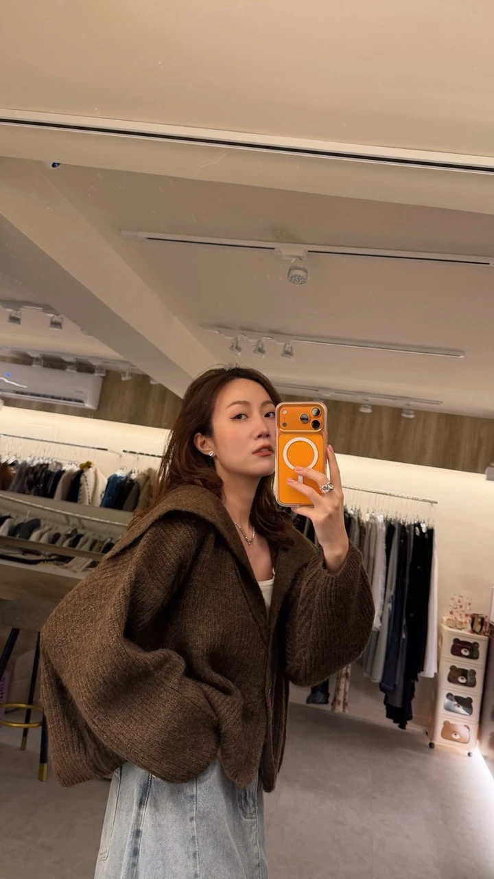 韓系大翻領針織