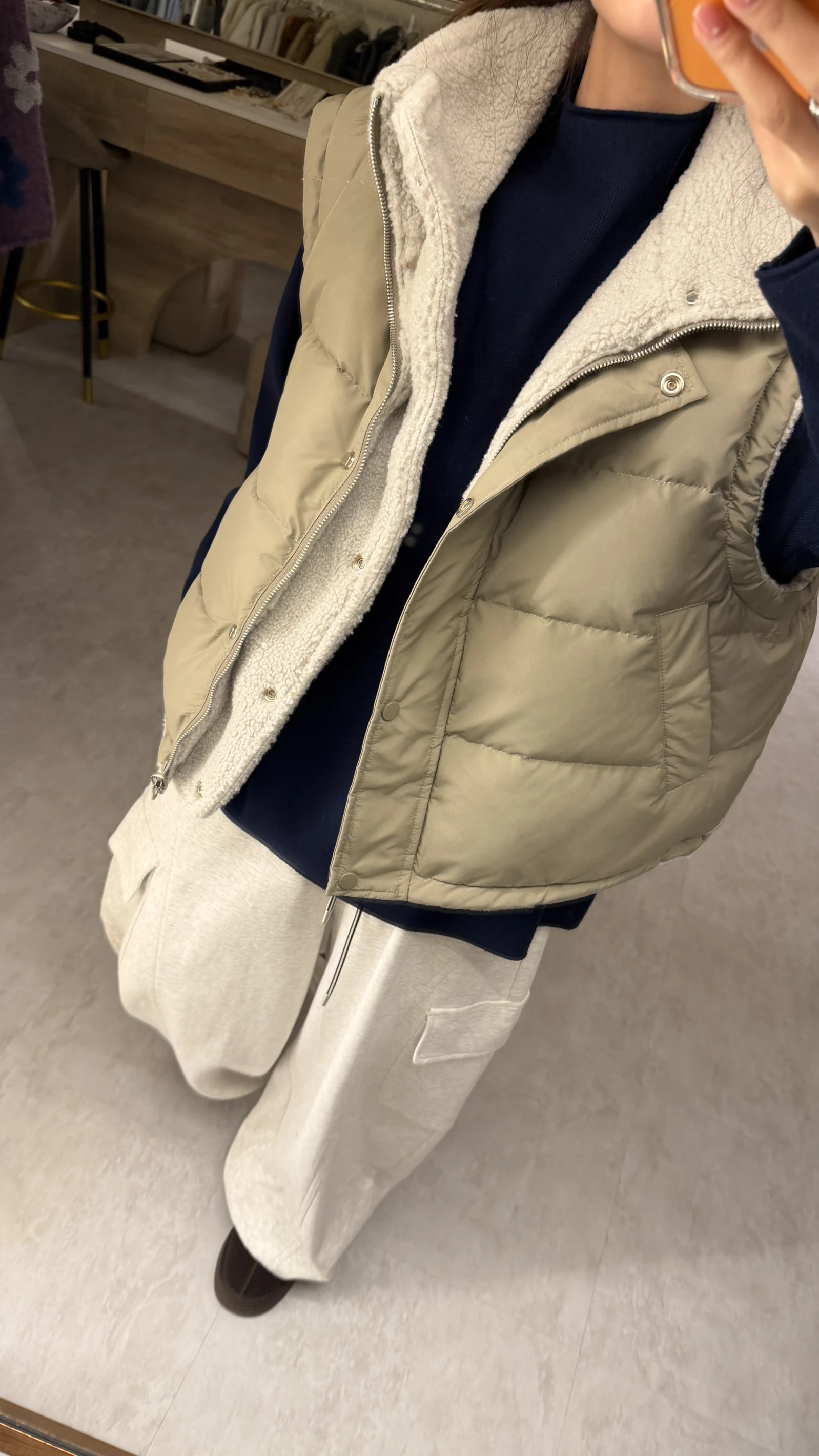 雙面穿白鴨絨厲害背心