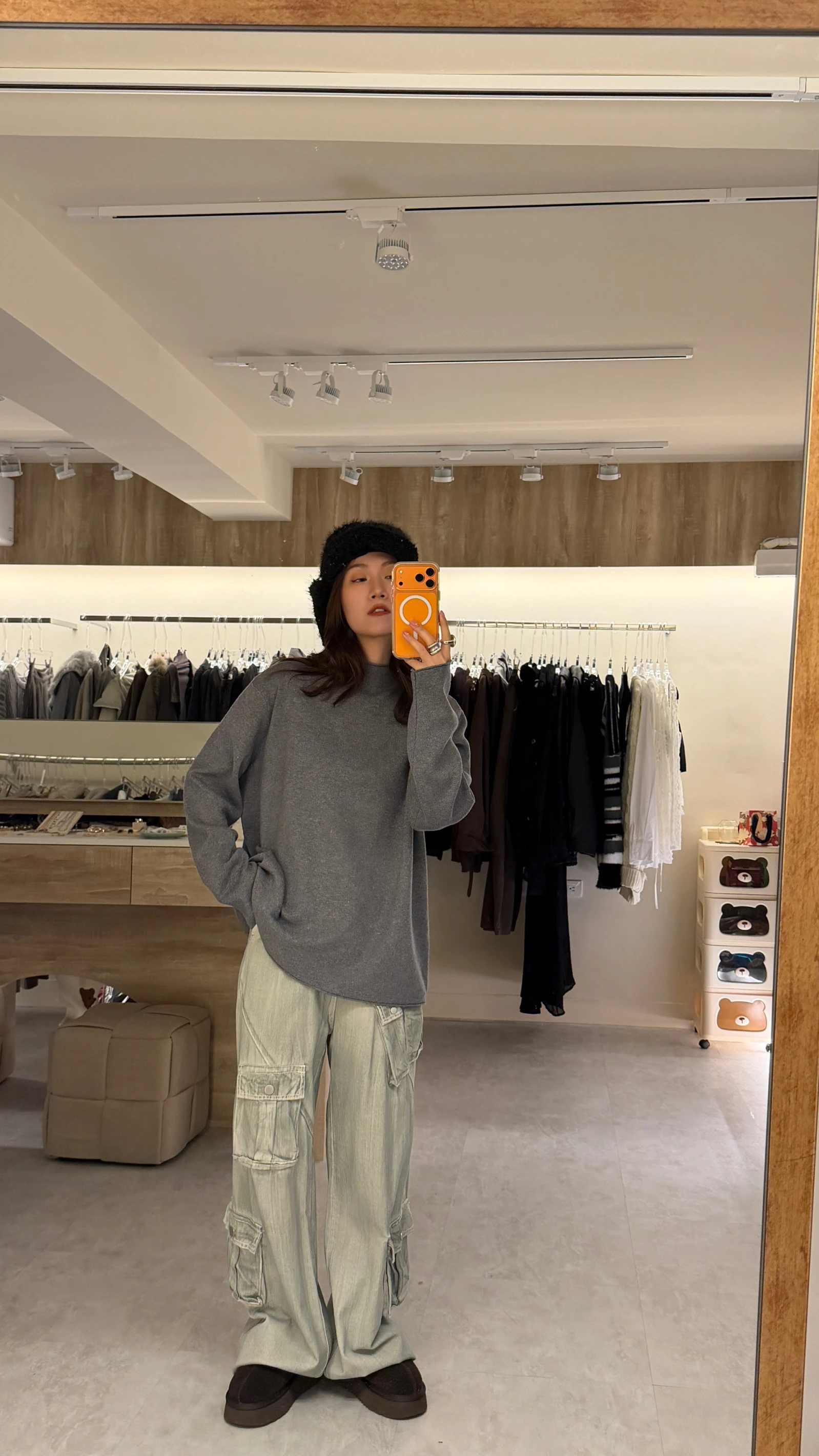 中領寬版細紋上衣