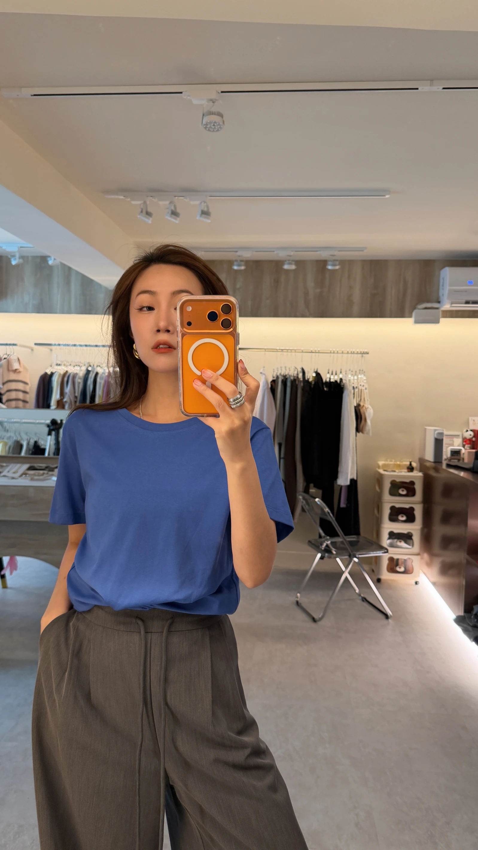 圓領涼感寬T