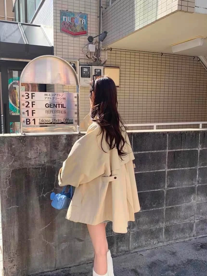 韓國立領風衣外套