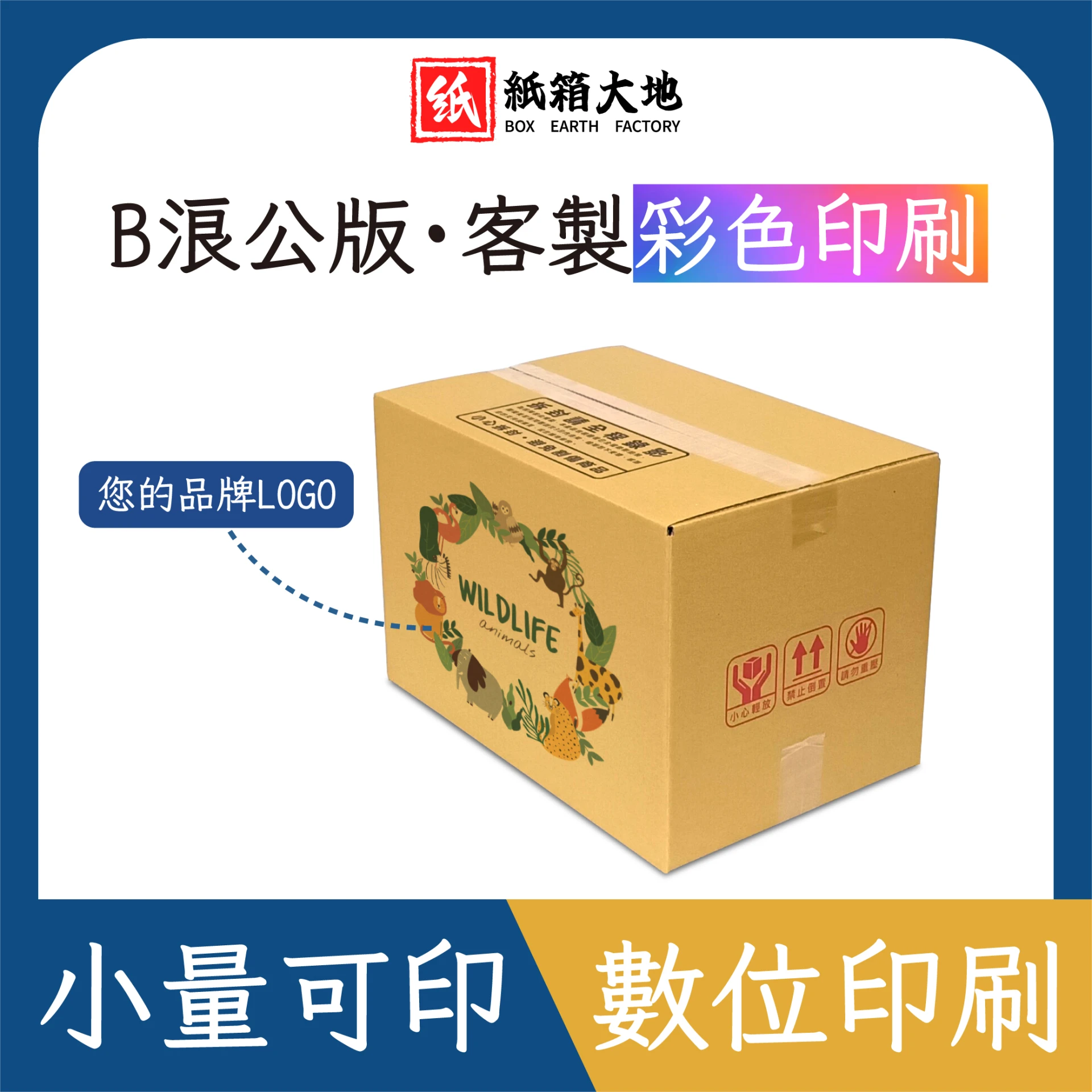 B浪公版紙箱-客製彩色印刷