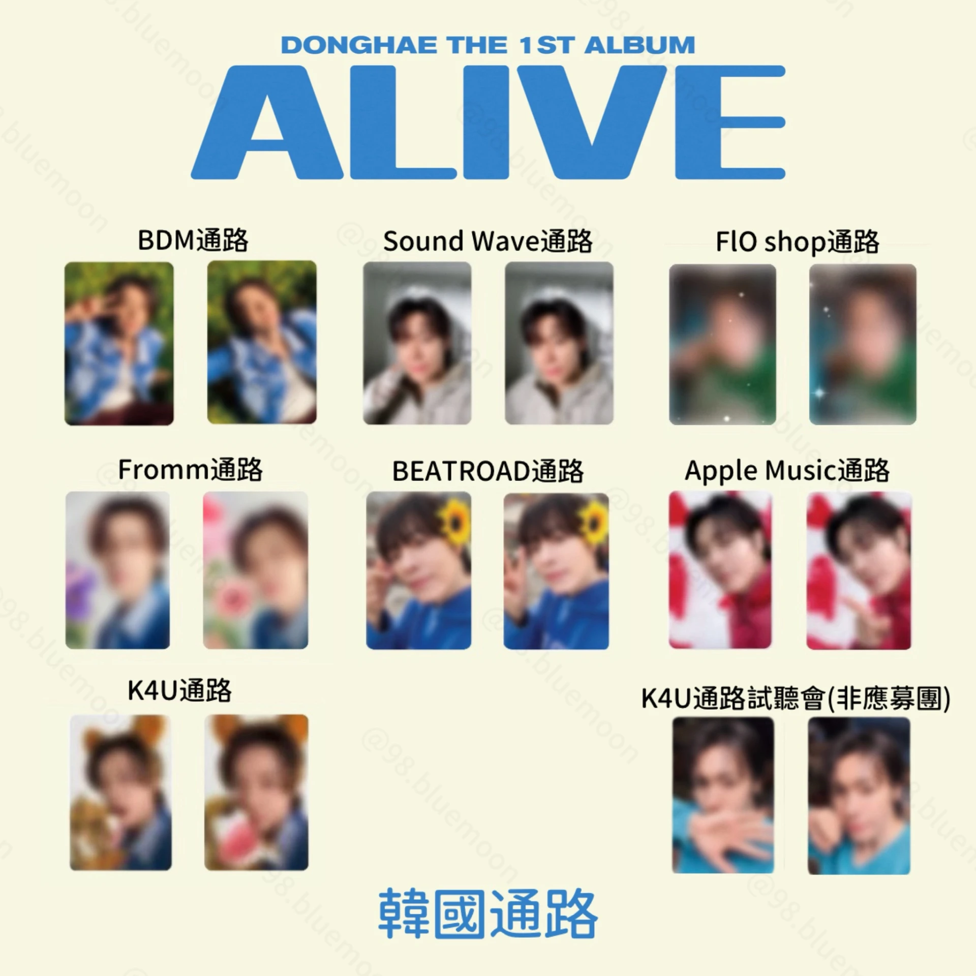 DONGHAE THE 1ST ALBUM [ALIVE]東海正規一輯SOLO 98.bluemoon 韓國日本