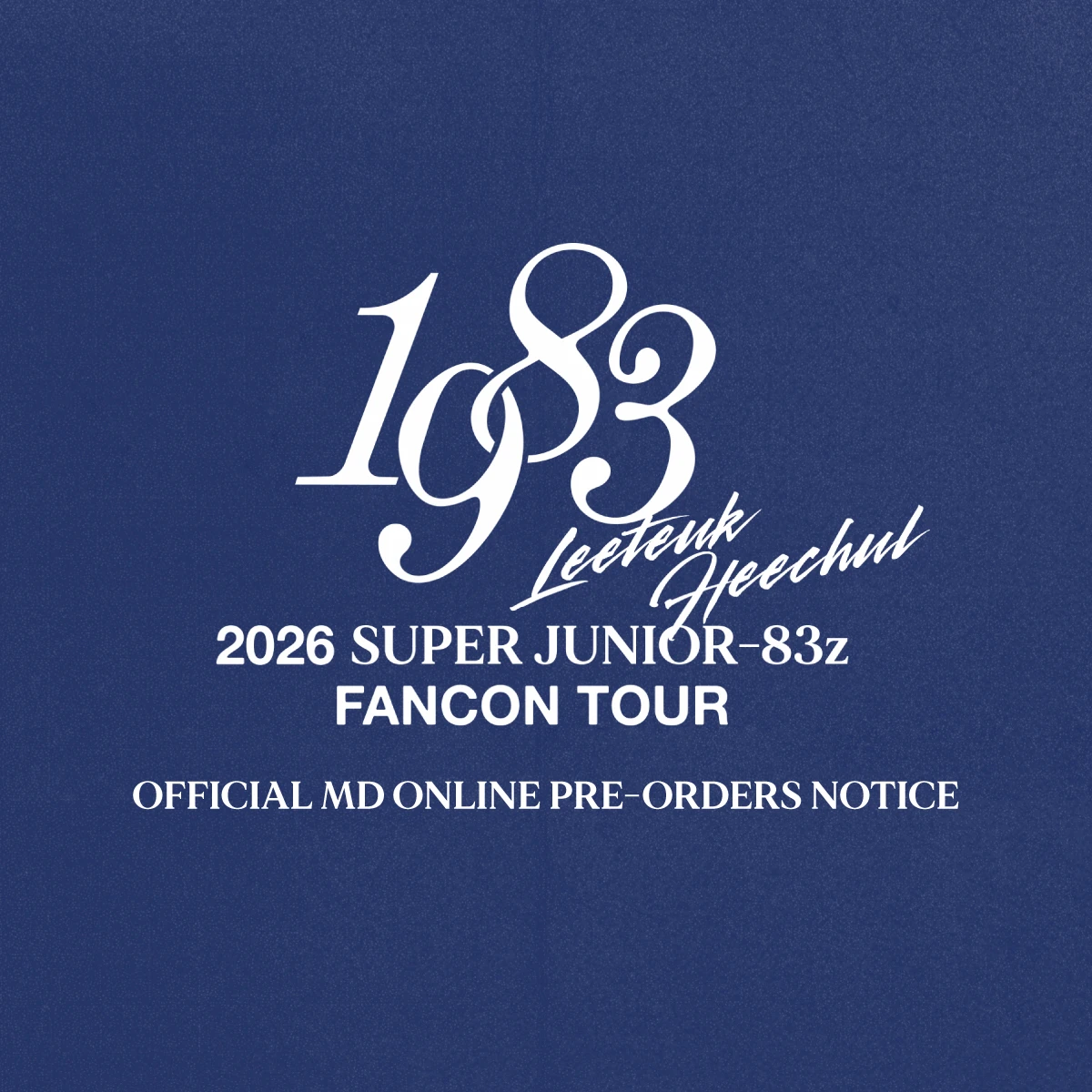 SJ 83z -[2026 FAN-CON TOUR [1983] IN SEOUL線上團MD