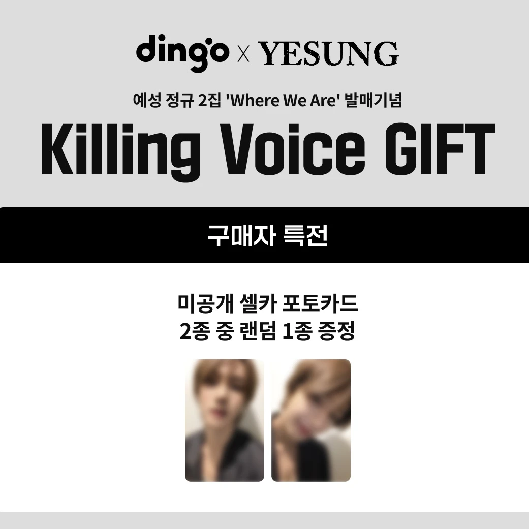 YESUNG - 2nd Album [Where We Are]Dingo 通路Killing voice特典卡