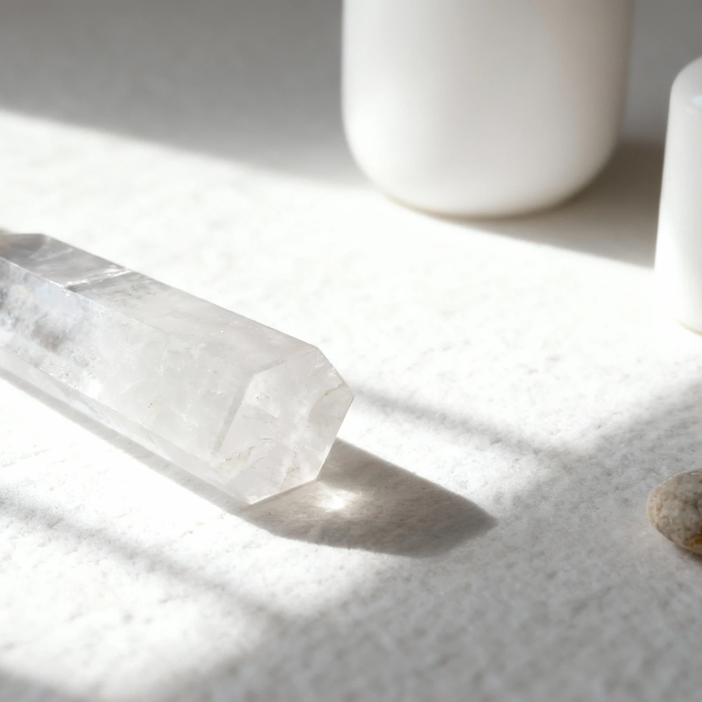 澄光原柱｜白水晶柱・天然水晶擺件