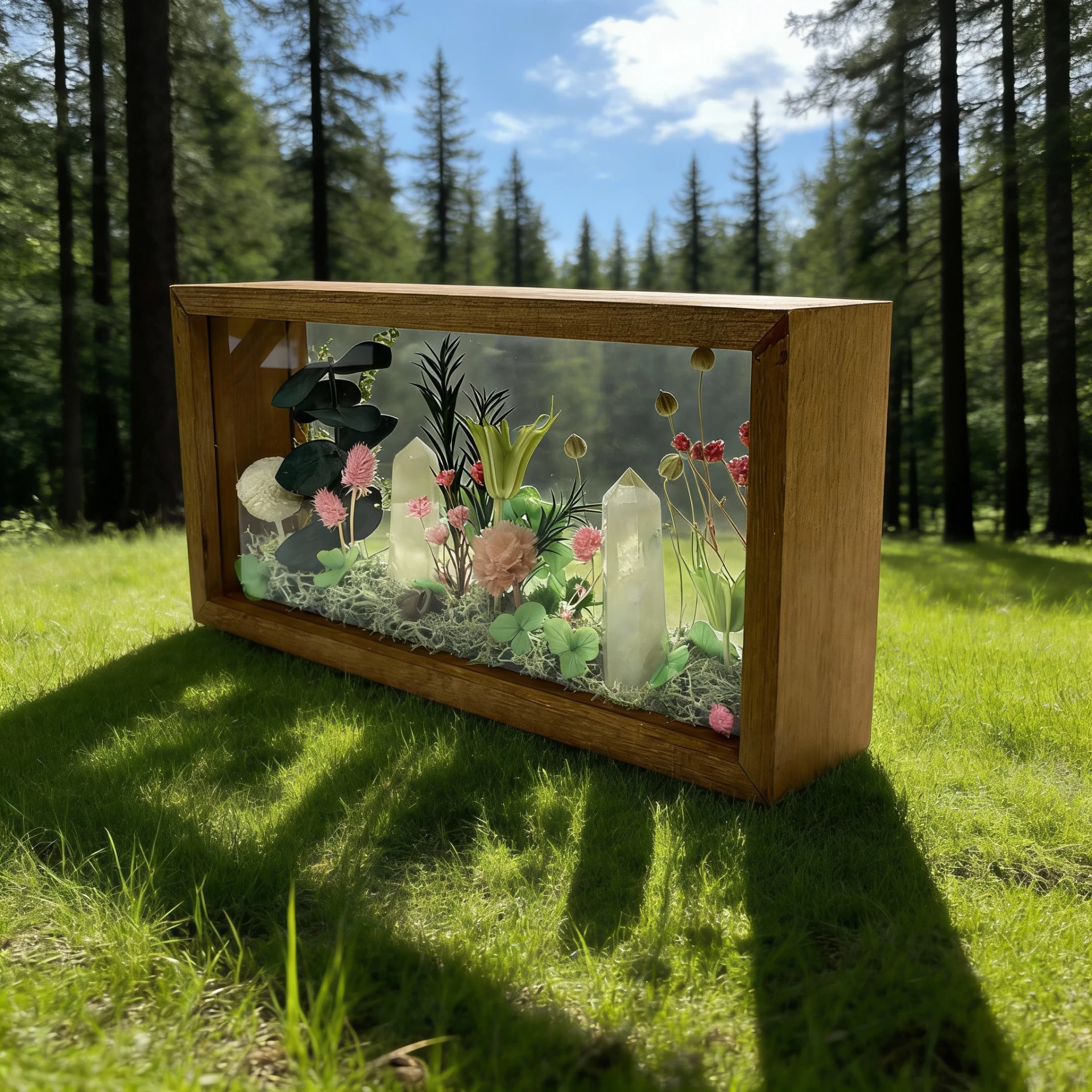暖陽花室｜黃水晶永生花・天然水晶擺件