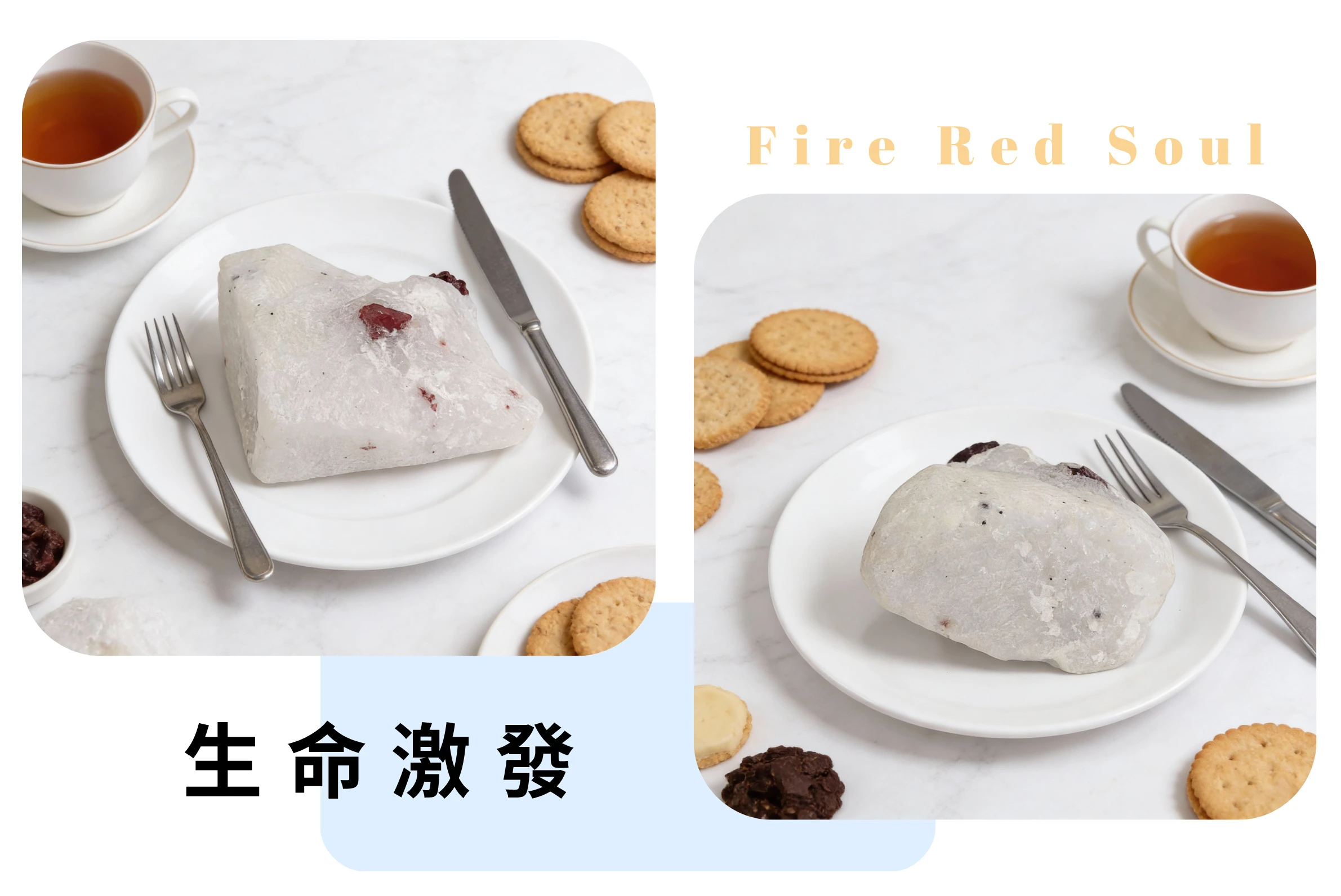 紅尖晶石晶體微距特寫，清晰展現標準八面體幾何結構與霓虹般的紅色火彩 (Neon Red)，與透亮石英共生的天然礦石細節。