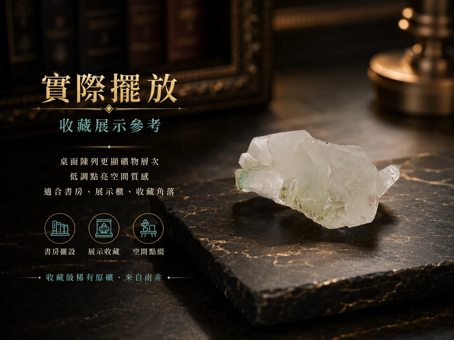 阿霍石原礦風水擺放建議:適合放置於臥室冥想區深化靈性連結、書房提升直覺力,或作為個人專屬的高頻能量祭壇核心,打造純淨無擾的居家磁場。