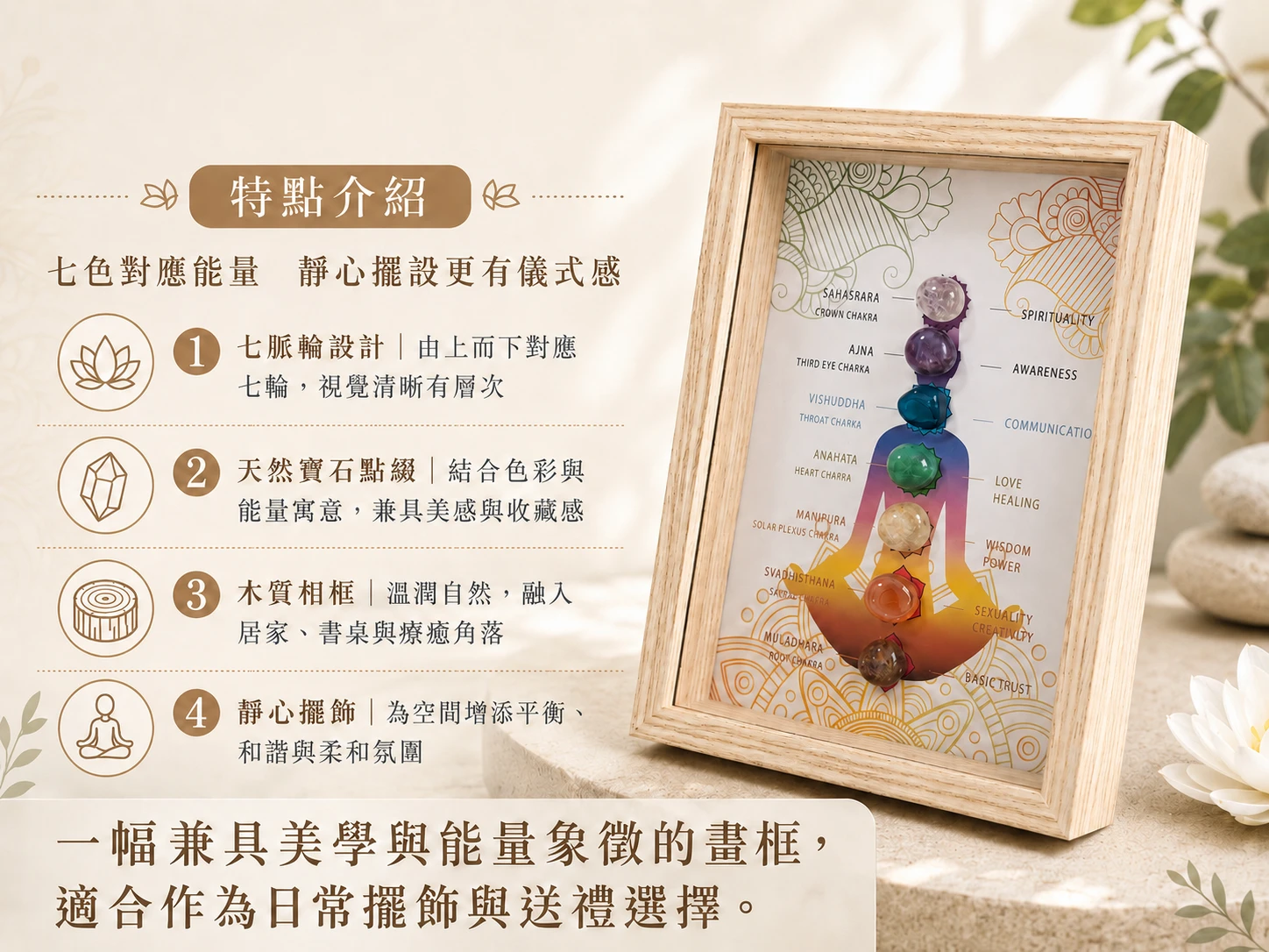 改善流年運勢受阻與化解情緒焦慮:解決現代人高壓疲勞導致的情緒低落、思緒混亂、職場人際卡關,以及居家辦公空間死氣沉沉、缺乏溫度與生機的風水痛點。