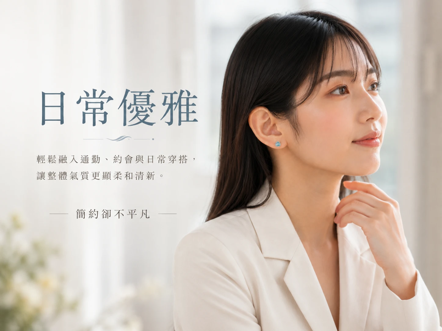 海藍寶耳環尺寸標示指南:展示天然海藍寶主石大小與純銀耳飾整體長寬數據,貼心人體工學配重設計,輕盈舒適且不挑臉型,完美修飾亞洲女性下顎線條,展現無死角的高級訂製珠寶質感。
