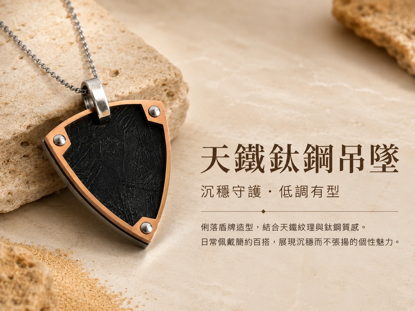 [晶銀財寶] 2026 頂級天然天鐵（隕石）925 純銀吊墜。展現獨特神祕的維德曼交角紋理，主打全脈輪調頻、建立絕對防護結界與極速放大整體運勢的高級開運能量飾品。