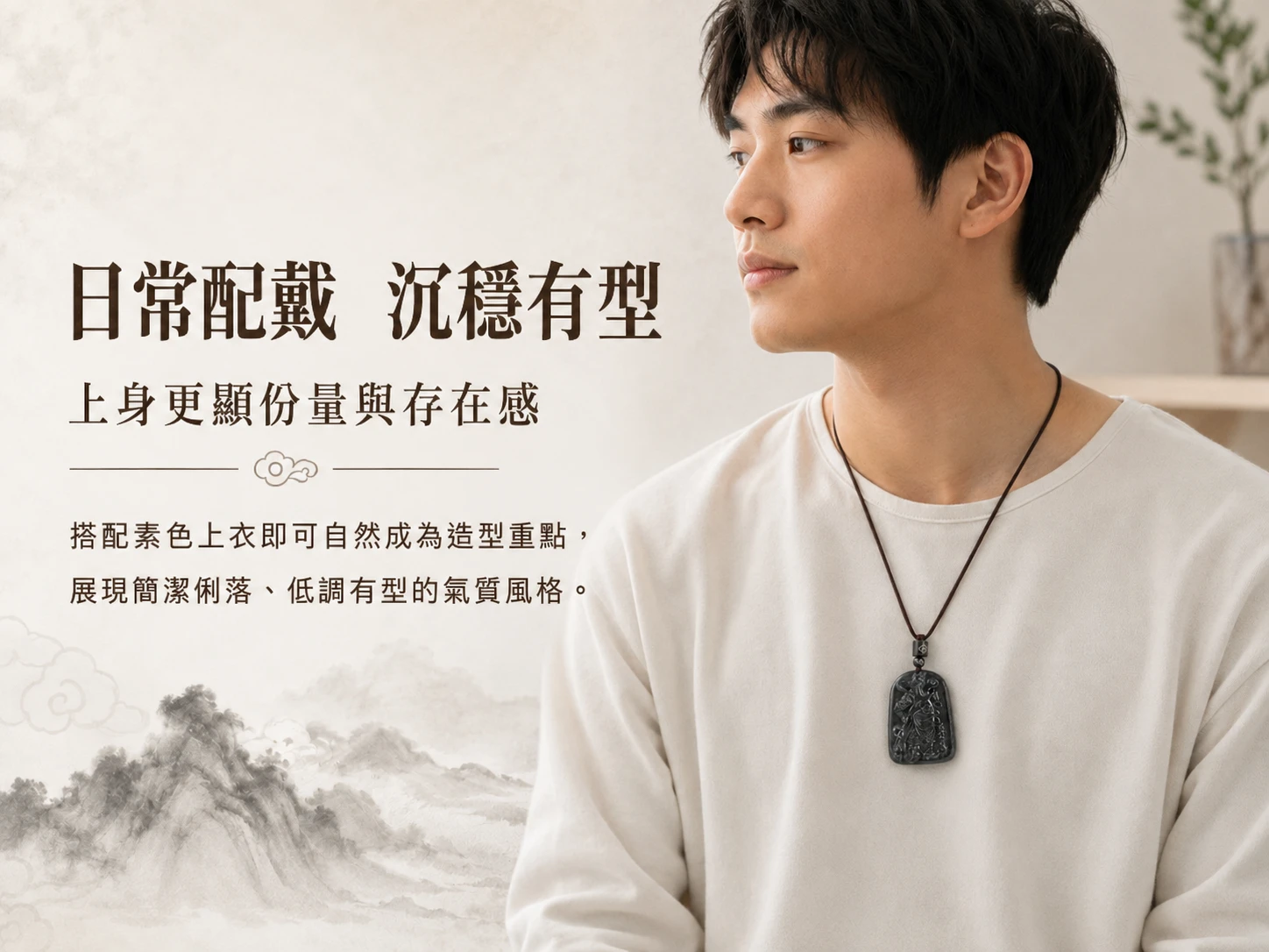 烏雞種關公吊墜穿搭配戴示範:沉穩大氣的高奢設計完美融入高階商務與日常極簡穿搭。玄學建議貼近胸口配戴,能強效守護個人磁場、建立專屬防煞結界,於胸前散發威震八方的領袖氣勢與無可取代的東方底蘊。