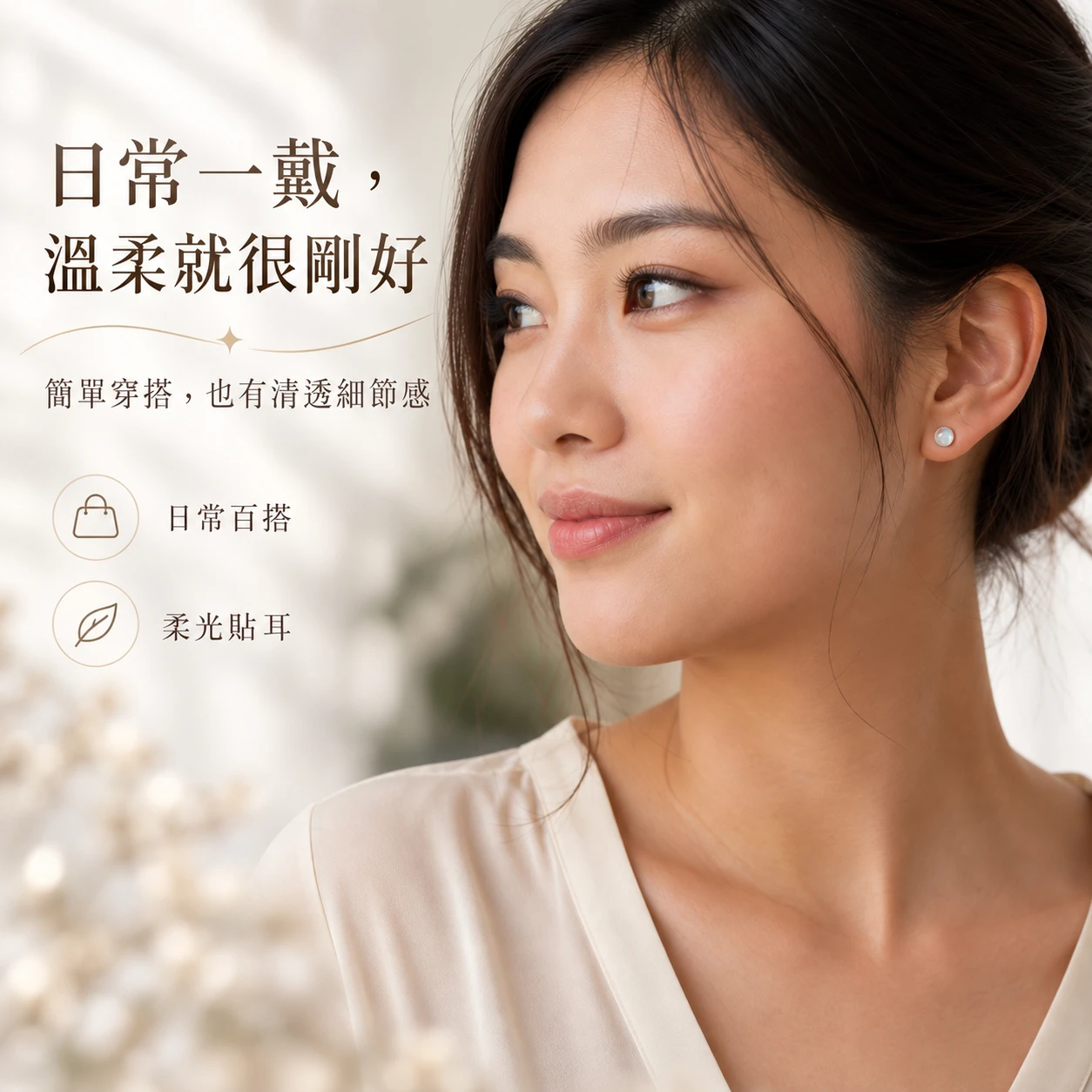月華耳語｜藍月光 | 純銀耳釘