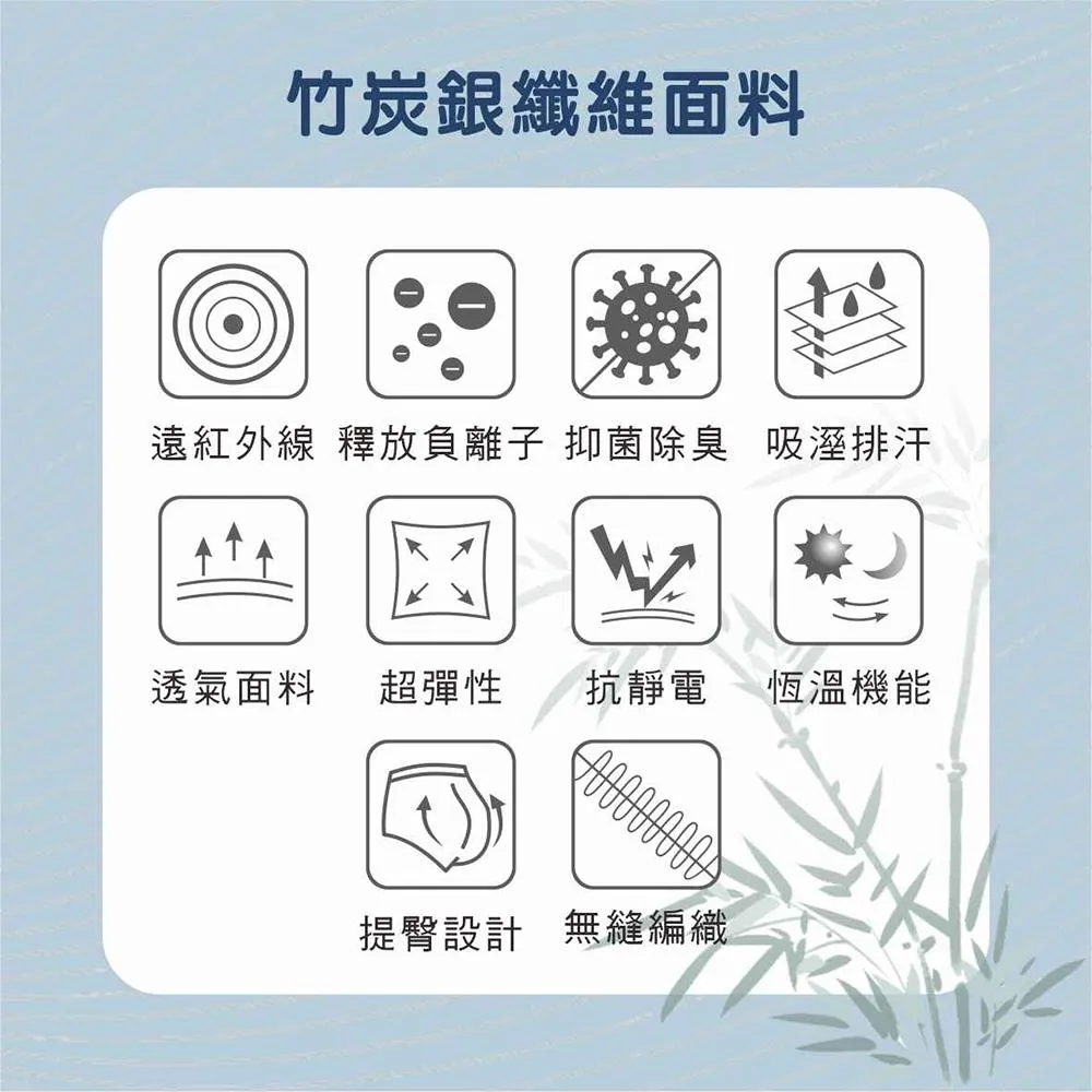 石墨烯銀纖維高能量三角翹臀褲-3入精裝組