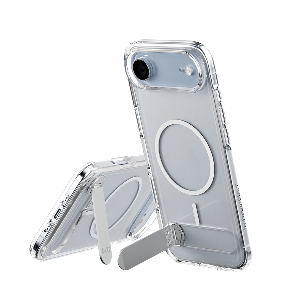 PanzerGlass iPhone 17 Air KICKSTAND 細磁吸旋轉立架殼-透白